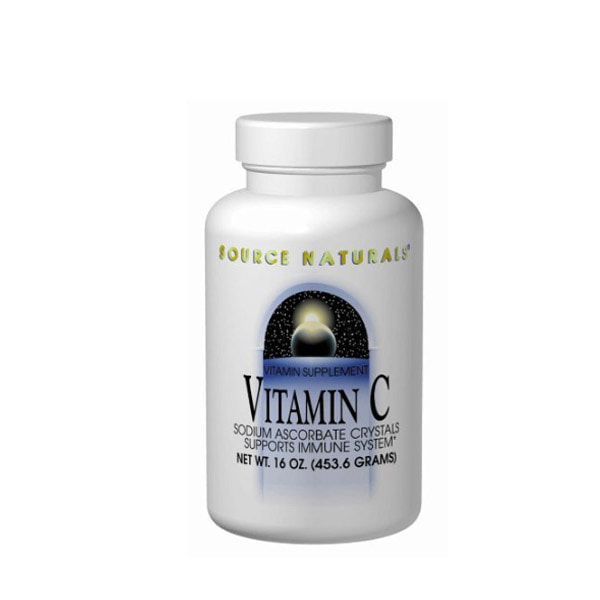 소스내츄럴스 비타민C 소듐 아스코르브산 크리스탈 Source Naturals Vitamin C Sodium Ascorbate Crystals - 16 oz